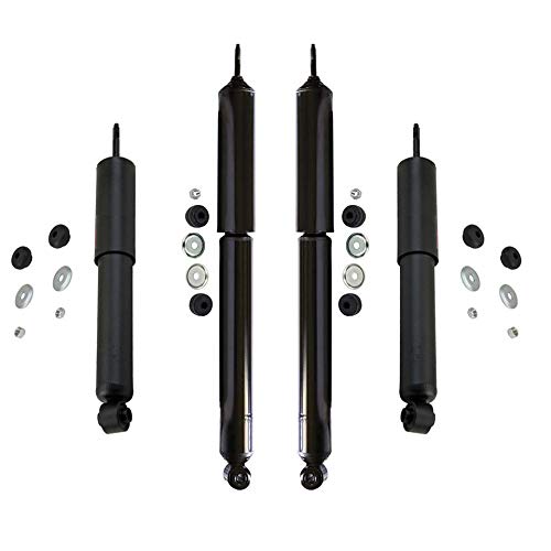 Image of Detroit Axle - 4WD Shock Absorbers for 1997-2003 Ford F-150 [Exc. 7700 GVW Package] 1998 1999 2000 2001 2002, 4 Front Rear Shock Absorbers Assembly Shocks Replacement
