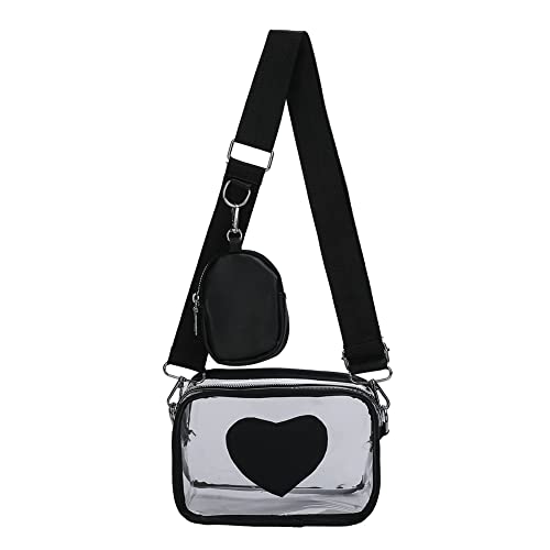Lushandy Clear Purses For Women Stadium Approved Clear Bag Pvc Clear Crossbody Purse Transparent Shoulder Bag For Concerts #TOP7