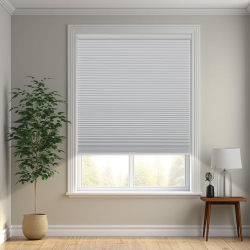 Changshade Cordless Cellular Shades, Blackout Honeycomb Shades for Windows, Pull Down Pleated Blinds, Easy to Install for Indoor Windows and French Doors,52" W x 72" H, White by Changshade - Image 5
