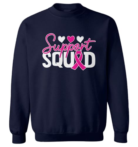 Haase Unlimited Support Squad - Breast Cancer Awareness Toddler Fleece Crewneck Sweater