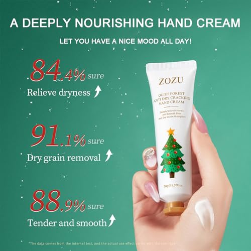 Conjunto de 10 unidades de creme para as mãos de Natal para mulheres – Mini loção para mãos secas e