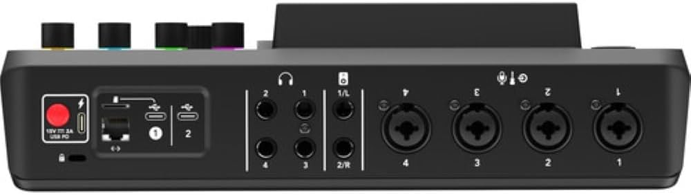 Rode RODECaster Pro II Integrated Audio Production Studio Bundled with 4 x Podcast Mic Packs + 128GB Micro-SD Card + Cleaning Cloth (7 Items)