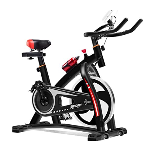 Image of Stationary Exercise Bike Indoor Cycling Bike for Cardio Workout with Comfortable Seat Cushion for Home Training Bike