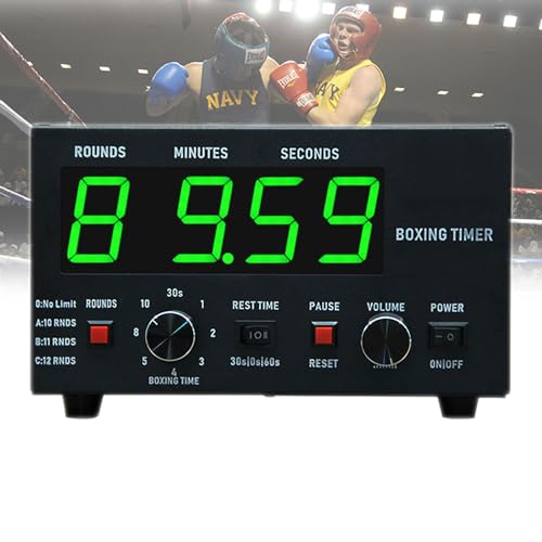 Cronómetro profesional para boxeo y artes marciales, con pantalla grande LED, ajuste de tiempo de entrenamiento, descanso y repeticiones, ideal para Muay Thai, Taekwondo y Karate miniatura 1