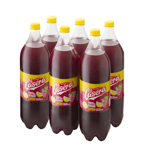 La Casera - Bebida Refrescante, Tinto De Verano Limón, Botella 1,5 L - , Pack De 6 La Casera - Bebida Refrescante, Tinto De Verano Limón, Botella 1,5 L - , Pack De 6