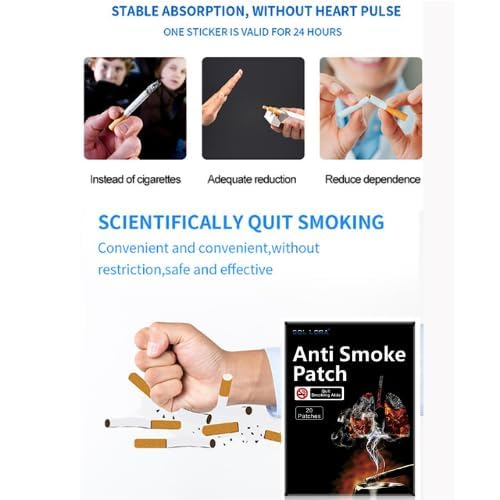 Anti Smoke Patch, Smoking Cessation Patches with No Bad Effects on Body, Effective Health Care Product 5x5 cm (5 Patches) Anti Smoke Patch, Smoking Cessation Patches with No Bad Effects on Body, Effective Health Care Product 5x5 cm (5 Patches)