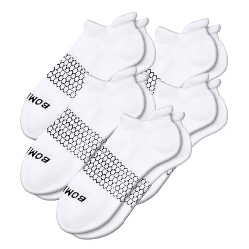 kobra tech BAMBOS DESIGNS Men's Solid Ankle Large Socks 5 Pairs White Ankle Large Socks