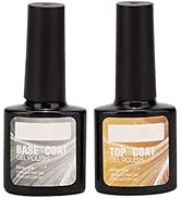 10ML 2PCS Gel No Wipe Matte Decklack UV-Gel Politur Basislack Nagellampengel abtränken Langlebige...