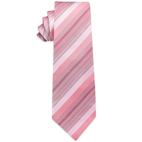 Image of YourTies Men's Neckties Striped Tie and Plaid Neckties for Men Woven Silk Tie Gold Tie Clip Set
