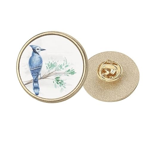 Broche perroquet bleu en métal doré M pour illuminer vos tenues de soirée