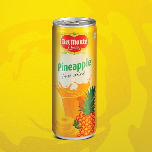 Image of Del Monte Pineapple Fruit Drink (Pack of 18) - Tropical Taste, Real Pineapple Crush, Perfect for Cocktails & Mocktail | No added Preservatives