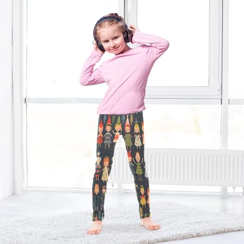 Bolaz Toddler Girls Leggings Printed Yoga Pants Leggings Human Graffiti for Kids4