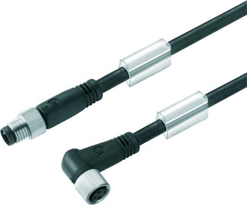 Câble SAIL-M8G-M8W-3 Weidmüller 3 pôles pour transmission de signal sans interférence