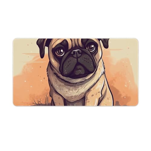 Tapis d'écriture carlin imperméable grand format pour clavier de bureau