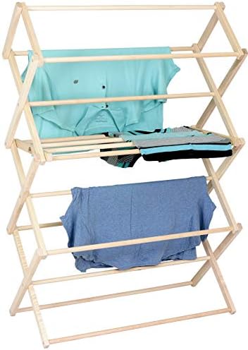 Pennsylvania Woodworks Clothes Drying Rack: Solid Maple Hard Wood Laundry Rack for Sweaters, Blouses, Lingerie & More, Durable Folding Drying Rack, Made in USA, No Assembly Needed, Large product image 23