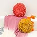 JWH 3D Flower Throw Pillow Cover Decorative Sunflower Pillow Case Round Cushion Cute Floral Pillowcase for Home Bed Living Room Couch Car 12 Inch Gold Yellow
