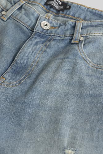Image of SNITCH Tomaso Light Blue Plain Bootcut Jeans