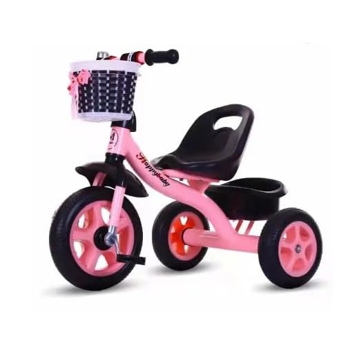 Triciclo Infantil Rosa com Cestinha