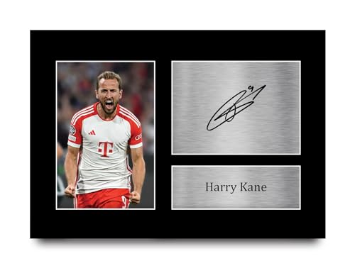HWC Trading A4 Harry Kane Geschenke Gedrucktes Signiertes Autogramm Foto für Fußball Anhänger and Fans - A4