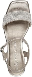 MARCO TOZZI Heeled Sandal by Guido Maria Kretschmer 2-28227-42 dames, Platinum, 39 EU