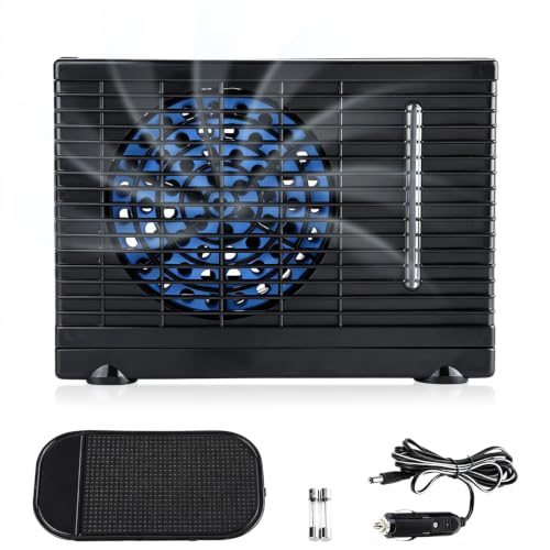 Gsycle Aire Acondicionado Portátil De 12V Para Automóvil, 7.9x4.3x5.9In Camión De Automóviles Mini Refrigerador De Ventilador Portatil Coche Enfriador Coche Para El Automóvil Para Camioneta Van SV SUV