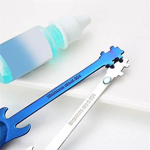 Set Di 7 Cucchiaini Da Caff&egrave; In Acciaio Inox - Design Chitarra, Multicolore