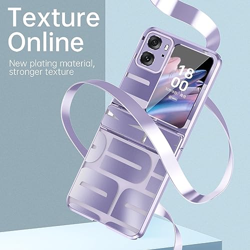 Housse Oppo N2 Flip rigide violette avec protection charnière