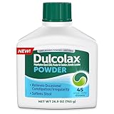 Dulcolax Laxative Powder, Gentle Constipation Relief, Stool Softener with PEG 3350, Nonstimulant Formula, No Harsh Side Effects, for Adults, Men, & Women, 45 Doses