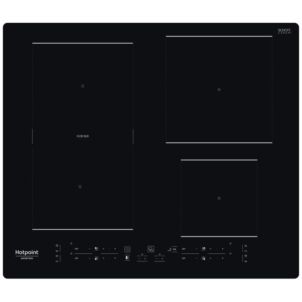 HOTPOINT ARISTON HB 3160C NE - Piano Cottura Induzione 4 Fuochi, Piastra Induzione, 9 Livelli Potenza e Funzione Booster Cottura Rapida, Timer Integrato - Elettrodomestici Cucina, 59Lx5,4Hx51P