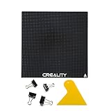 Official Creality 3D Printer Platform Tempered Glass Bed with 4 Binder Clips, Removal Tool, 235x235x4mm, Ender 3, Ender 3Pro/Ender 3 V2/Ender 5 Upgraded Build Plate Printing Surface for Heated Bed