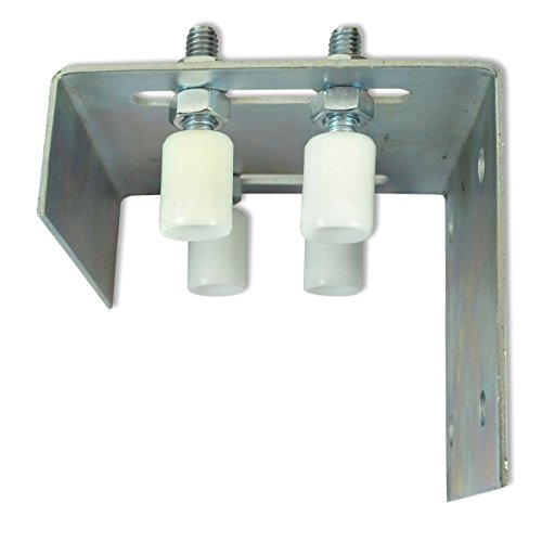 Bloc de guidage large avec 4 rouleaux nylon Ø38mm, guide pour porte coulissante...