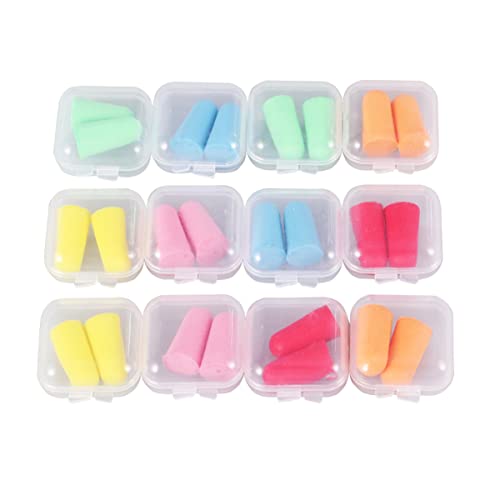 minkissy Quiet Sleeping Ear Plugs 12 Boxes Anti-Noise Earplugs Sponge Ear Plugs for Noise Protection Soundproof Earplugs Comfortable for Long-Term Wear -  441179N19RHX