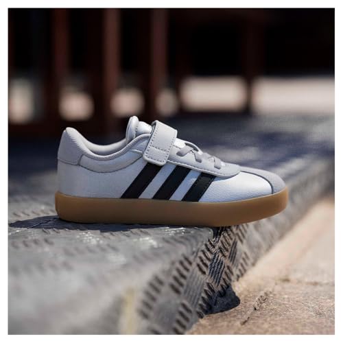 Image of adidas Kids' VL Court 3.0 Elastic Lace & Strap Shoe