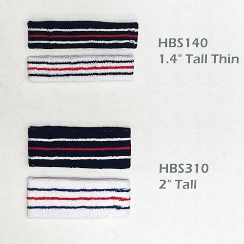 Image of COUVER Tennis Headband - Cotton Terry Cloth Sweatband for Men & Women - High Absorbency Athletic Hairband for Gym, Basketball & Running - 1 Piece