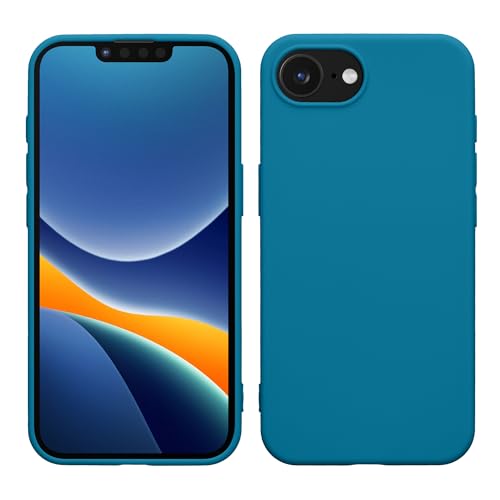 kwmobile Funda para Apple iPhone 16e Carcasa - Ultrafina de TPU y Silicona con Bordes elevados anticaídas - Azul océano