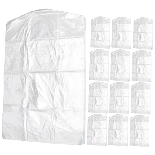 CHILDWEET 20pcs Transparent Garment Bags for Clothes Storage Protective Cover for Suits Dresses Jackets Hanging Clothes Bag for Closet Organization and Dust Prevention