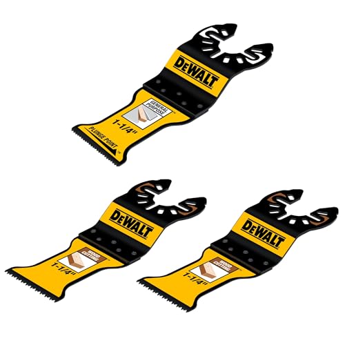 DEWALT 3 Piece Oscillating Tool Blade Set, Wood and General-Purpose, Durable Performance Coating Blade Assortment (DWA4206BM-3)