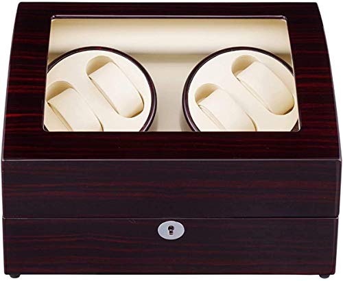 Caja para enrollar relojes de madera con 4 rotores y 6 espacios premium 7