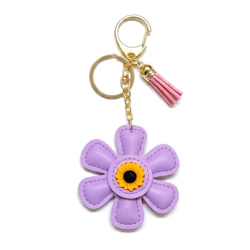 Image of Hoheng Leather Bag Charm for Handbags Flower Purse Charms for Women Trendy Gift