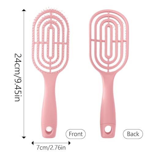 Image of Vented Hair Brush for Blow Drying - Detangling Brush for Wet & Dry Hair, Flexible Scalp Massage Comb for Curly, Straight, Thick or Thin Hair - Anti-Frizz, Quick Dry, Lightweight