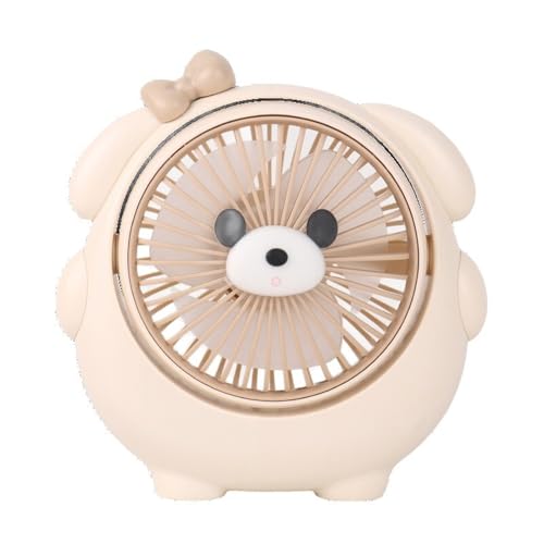 Mini ventilateur de bureau portable USB Little Bear YS 2342B compact blanc riz