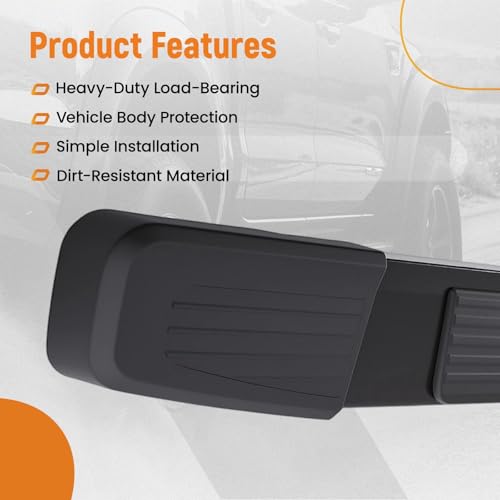 Estribos laterales de aluminio negro para Chevy Silverado 2019-2026 miniatura 3
