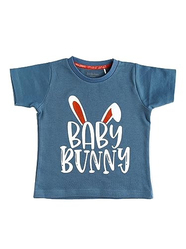 eebabee Boys Printed 100% Cotton Half Sleeve T-Shirt for Boys, Kids, Babies (Blue)