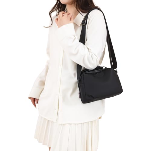 Image of Eslcorri Lightweight Nylon Crossbody Bag for Women, 3 Pocket Casual Shoulder Purse with Adjustable Strap for Travel Daily Use | Well-organized