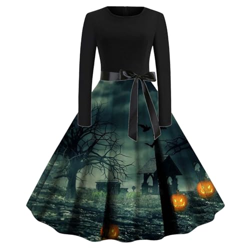 Halloween Plus Size Kleider Halloween Lange Strickkleider Halloween Strickkleid Weihnachtsmotiv Halloween Weihnachts Strick Kleid Halloween...