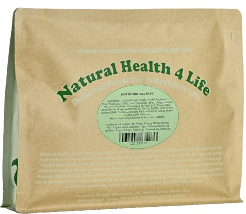 Natural Health 4 Life Carol Anne Confectionery Dark Chocolate Ginger 1 kg in Resealable Pouch (1 Pouch)