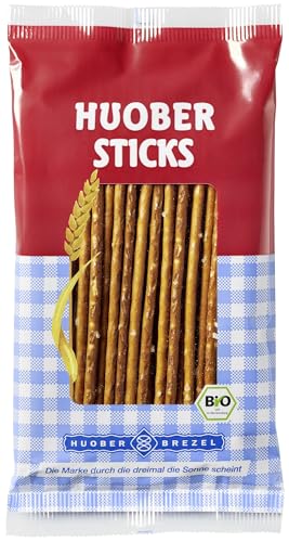 Huober Bio Sticks, kleine Salzstangen im Portionsbeutel, 30 Packungen x 40g, 1.2 kg (30 x 40 g)