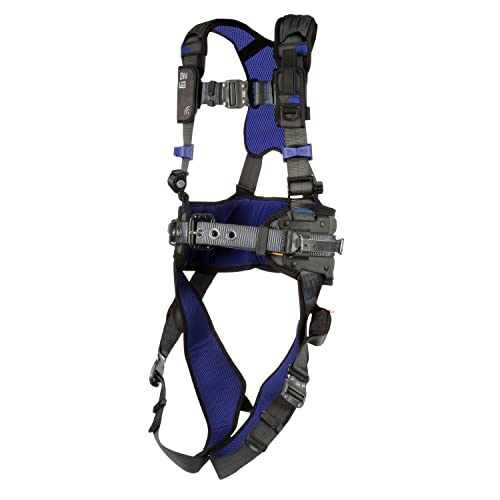 Image of 3M 1113197 DBI-SALA ExoFit X300 Comfort Mining Safety Harness Fall Protection, Lightweight Aluminum Back D-Ring, Auto-Locking Quick Connect Leg and Chest Buckle, Large
