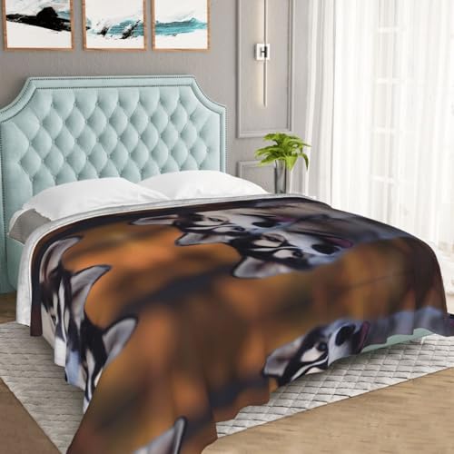 Plaid husky imprimé couverture compacte de voyage et camping - 7