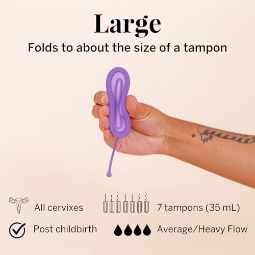 Image of Pixie Menstrual Disc for Feminine Care - Ranked 1 for Best Tampon Alternative Period Disc - 100% Medical-Grade Silicone - Removes Like a Tampon - Wear 12 Hours - Capacity of 7 Tampons (Large)